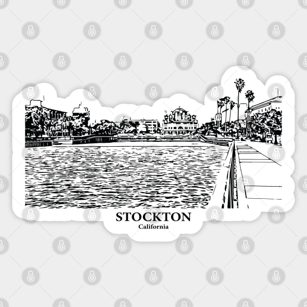 Stockton - California Sticker by Lakeric